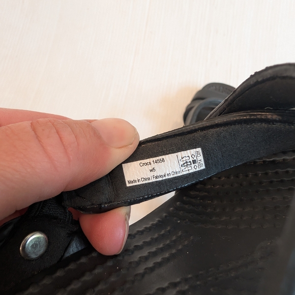 CROCS Cyprus IV Black Heeled Sandals Shoes Size 5 - Picture 5 of 10